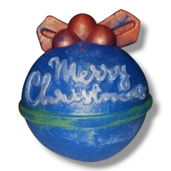 Handmade soap Blue Merry Christmas Ornament new - Picture 1 of 2
